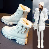 Black Boots Winter Shoes Women Ankel Boots Goth Shoes Platform Boots Snow Booties Woman Warm Botas Fall Flat