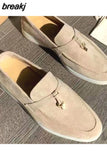 Real Leather Women Flats Shoes 2023 Spring Fashion Loafers Casual Shoes For Woman Daily Office Lady Footwear Size