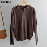 spring autumn thin oversize sweater pullovers Women basic loose square neck cashmere sweater female knit