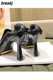 Square Toe High Heels Pumps Women Autumn Shoes Party Dress 2023 Spring Footwear Retro Female Work Pumps Zapatillas