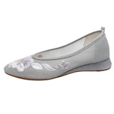 Breakj Heel Embroidered Cloth Shoes Summer Ladies Sandals Ethnic Style Fashion With Hanfu