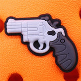 1pcs Gun Style Shoe Charms Revolver UZI Turtle PVC Shoe Accessories Decoration Fit Croc Jibz Party Kids Gifts