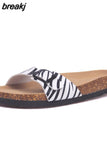 2023 New Fashion Summer Outside Cork Slipper Women Casual Beach Mixed Color Slides