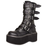 INS Brand Punk Gothic Zipper Buckle Rivit Thick Heel Platform women's Boots Cool Cosplay Women Motorcycle
