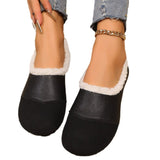 Velvet Bean Shoes Women 2025 Winter New Retro Women's Shoes Round Head Soft Skin One Foot To Keep Warm Cotton