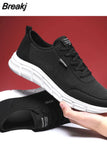 Men's Casual Shoes Large Size Breathable Outdoor Flat Mesh Lightweight Sneakers Fashion Running Shoes Zapatillas Comodas