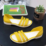 Sandals Women 2023 New Fashion Simple Round Head Solid Candy Color Open Toe Versatile Square Heel Women's