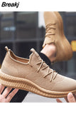 Men Running Shoes Breathable Lac-up Sport Shoes Lightweight Comfortable Walking Sneakers Black Tenis Masculino Zapatillas