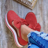 New Women's Shoes With Thick Soles, Ladies' Sandals, Large Size Bows And Single