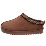 Breakj Winter New National Women's Cotton Shoes Half-Dragging Snow Boots Cotton Slippers Lace Is Very Explosive