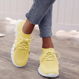 Sneaker Round Head Mesh Women Flat Shoes Breathable Trainer Walking Platform Buttom Casual Sneaker Lace Up Tenis