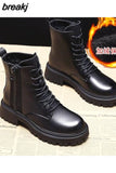 Female British Style 2023 New Boots Wild Winter Short Boots Women Shoes Cotton Shoes Winter Plus