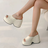 New KarinLuna Dropship 2023 Summer Chunky Heel Platfrom Women Slipper Mules Sandals Comfy Leisure Woman Shoes