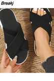 Women's Slippers Summer Outdoor Beach Female Flats Plus Size Slipper Casual Comfortable Platform Ladies