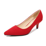 High Heels Women Pointed Shallow Slip-on Single Shoes Fashion Oversize Shoes Autumn Women Thin Heel Work Shoes
