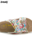 2023 New Summer Women Beach Cork Slippers Casual Buckle Clogs Outside Non-slip Water Slides