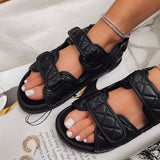 Sandals Summer New Flat British Wind Embroidery Thick-soled Casual Casual Roman Fragrance Designer Shoes