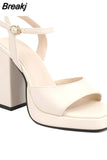Platform Chunky Heels 2023 Summer Woman Sandals Great Quality Lady Office Sexy Party Woman Wedding Shoes