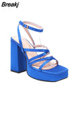 High Heels Women Sandals 2023 Spring Summer Brand New Dropship Walking Comfy Fashion Office Lady Women Shoes
