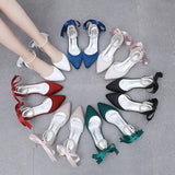 Breakj Cm Flat Tip Hollow Sandals Low Heel White Ribbon Wedding