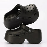 2024 Chunky Platform Clogs Sandals for Women Summer Outdoor Non Slip Beach Slippers Woman Eva Thick Bottom