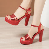 Model Catwalk High-Heel Thick-Heeled Sandals Women 2023 New Thick-Soled Waterproof Platform Fish Mouth Sandals