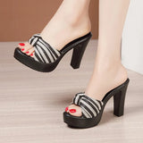 Sandals Slippers Women Wear Summer 2023 New Thick-Soled Waterproof Platform Fish Mouth Fashionable One-Word