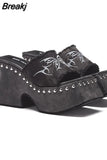 Heeled Platform Sandals For Women Summer 2023 Ankle Buckle Square Toe Sandals Simply Causal Open Toe Sandals Slipper