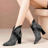 Women's Boots 2023 New Fashion Temperament Autumn and Winter High Heels and Ankle Shoes Boots Wedding Party