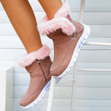 Boots 2023 Snow Boots New Winter Korean Version Thickened Solid Color Short Boots Plush Warm Flat