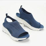Women Summer Knitting Mesh Breathable Sandals Ladies Sandy Beach Wedge Sandals Platform Comfortable Slip-On Women's