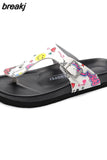 2023 New Summer Unisex Beach Cork Flip Flops Women Slippers Casual Quick Drying Men Buckle PU Leather Slides