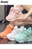 Heightening Wedges Casual White Sneakers Woman Tennis Female Breathable Zapatos De Mujer Women's Platform Sports