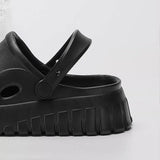 Summer Outdoor Hole Shoes for Women 2024 Solid Closed Toe Clogs Beach Slippers Woman Eva Non-Slip Cloud Slides