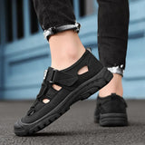 Outer Penetration Air Men's Sandals Wild Hollow Sandals Men Summer Wear-resistant Non-slip Toe