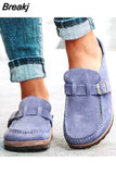 Women Retro Shoes Slip on Mules Ladies Comfort Flats Female New Plus Size 43 Casual Men Summer Flat Clogs Zapatos