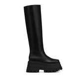 Ladies Ankle Boots Fashion Autumn Platform High Heels Platform Wedge Heel Stretch Black Red Stretch Boots Dress Party