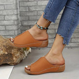 Summer Women's Slippers Outdoor Roman Sandals Fashionable and Comfortable Women's Shoes Wedge Beach Slippers