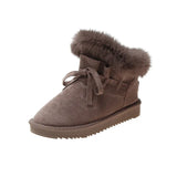 Winter Plush Warm Snow Boots Women Sequins Rabbit Hair Ankle Boots Thicken Cotton Boots platform Zapatos De Mujer