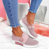 Sneakers 2020 New Bling Rhinestone Ladies Shoes Slip On Comfortable Sole Running Walking Shoes Female Flat Sports