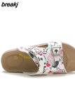 2023 New Summer Women Beach Cork Slippers Casual Buckle Clogs Outside Non-slip Water Slides