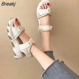 New Adjustable Hook Loop Chunky Sandals Female Wedges Shoes Platform Sport Sandals Womens Shoes Comfort Sneaker