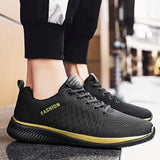 New Casual Shoes for Men Lightweight Comfortable Mesh Shoes Men's Lac-up Breathable Soild Sneakers Flats Walking