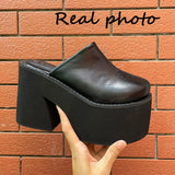 Minimalist Wedge Mules Sandals 2023 Spring Summer Shoes Walking Comfy Great Quality Dropship Women Shoes Mules