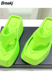 Women Wedge Sandals Platform Heels Summer Shoes For Women Fashion Wedges Zapatos Mujer Slippers 2023 New Flip