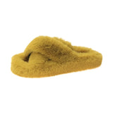 Winter Women Slippers Faux Fur Fully Wrapped Sole Vamp Furry Slippers Black Female Warm Flats Large Size Slides Cozy