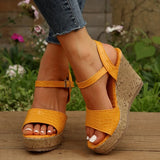 for Women 2023 Hot Sale Peep Toe Women's Sandals Summer Fashion Wedge Sandals Casual Daily Sandals Ladies Zapatos