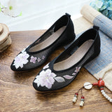Breakj Heel Embroidered Cloth Shoes Summer Ladies Sandals Ethnic Style Fashion With Hanfu