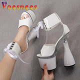 Super High Heel 17.5CM Round Heels Pole Dance Shoes Summer Modern Sexy Stripper Nightclub Ankle Strap Sandals For