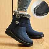 Fur Waterproof Snow Boots for Women Thicken Plush Ankle Booties Woman Winter 2023 Non Slip Warm Padded Boots Plus Size